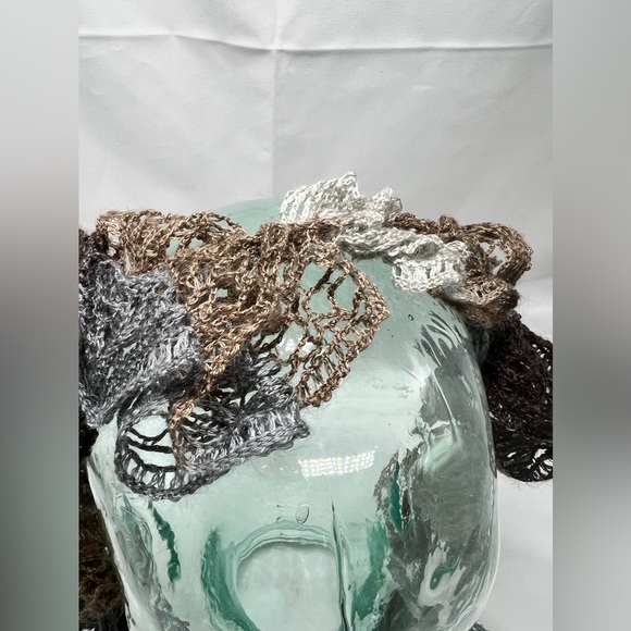 Handmade Crochet Scarf in Earth Tones - Picture 6 of 10